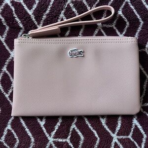 Lacoste Light Pink Wristlet Clutch